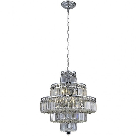 Elegant Lighting Maxime 13 Light Chrome Chandelier Clear Elegant Cut Crystal