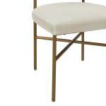 TOV Furniture Kim Performance Velvet Chair in Cream