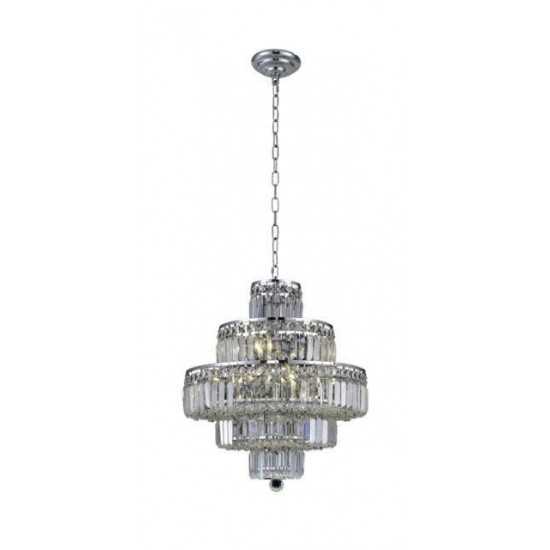 Elegant Lighting Maxime 13 Light Chrome Chandelier Clear Elegant Cut Crystal