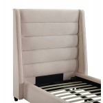 TOV Furniture Koah Blush Velvet Bed in Twin