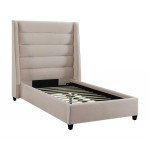 TOV Furniture Koah Blush Velvet Bed in Twin