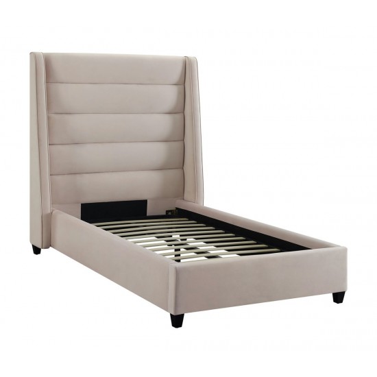 TOV Furniture Koah Blush Velvet Bed in Twin