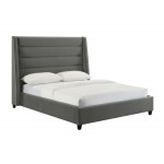 TOV Furniture Koah Grey Velvet Bed in King