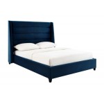 TOV Furniture Koah Navy Velvet Bed in King