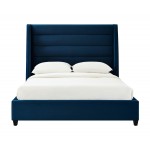 TOV Furniture Koah Navy Velvet Bed in Queen