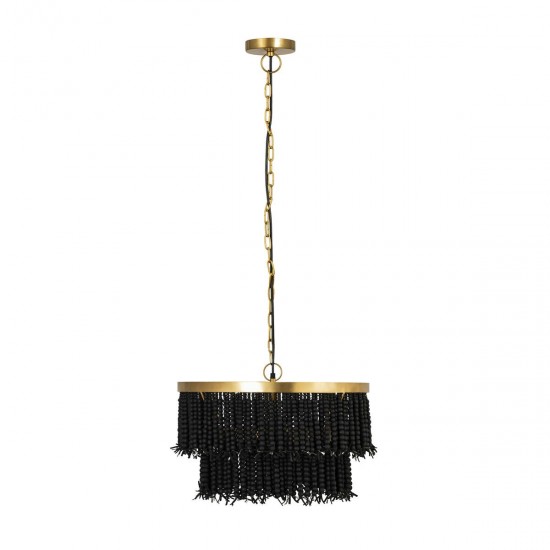 TOV Furniture Krish Black Beaded Pendant