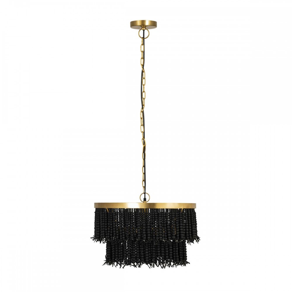 TOV Furniture Krish Black Beaded Pendant