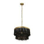 TOV Furniture Krish Black Beaded Pendant