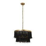 TOV Furniture Krish Black Beaded Pendant