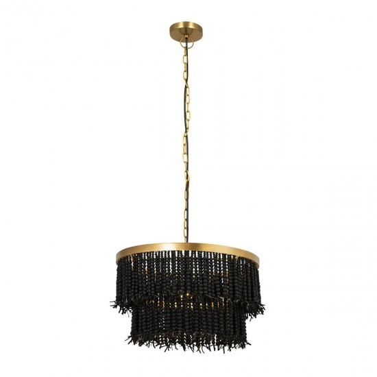 TOV Furniture Krish Black Beaded Pendant