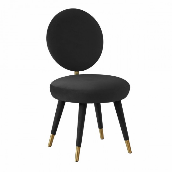 TOV Furniture Kylie Black Velvet Dining Chair