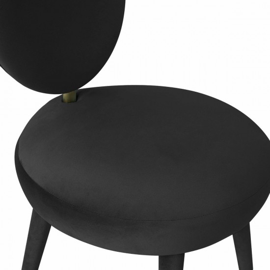 TOV Furniture Kylie Black Velvet Dining Chair