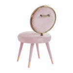 TOV Furniture Kylie Bubblegum Velvet Dining Chair