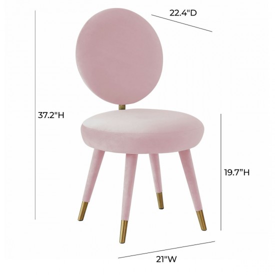 TOV Furniture Kylie Bubblegum Velvet Dining Chair