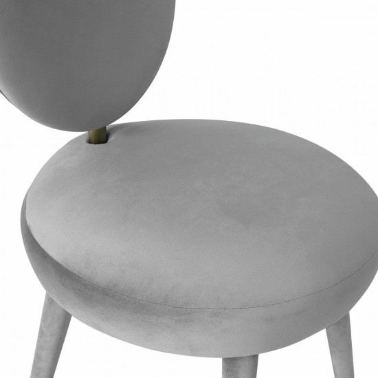 TOV Furniture Kylie Light Grey Velvet Dining Chair