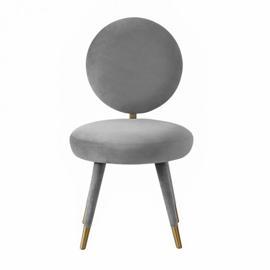 TOV Furniture Kylie Light Grey Velvet Dining Chair