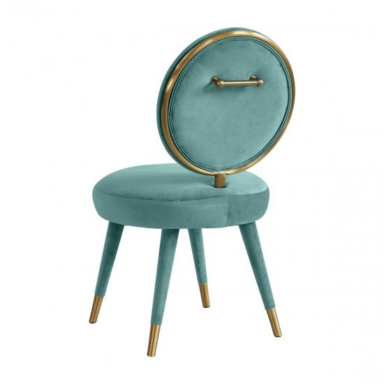 TOV Furniture Kylie Sea Blue Velvet Dining Chair