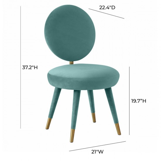 TOV Furniture Kylie Sea Blue Velvet Dining Chair