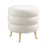 TOV Furniture Ladder Cream Velvet Ottoman