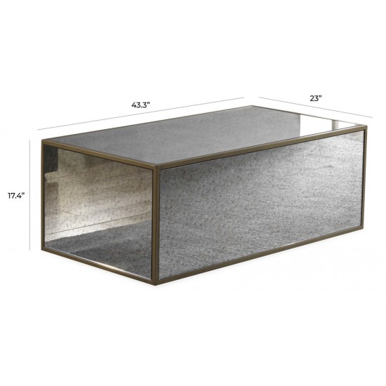 TOV Furniture Lana Mirrored Coffee Table