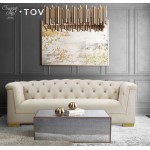 TOV Furniture Lana Mirrored Coffee Table