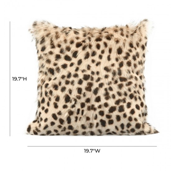 TOV Furniture Leopard Print Goatskin 20" Pillow