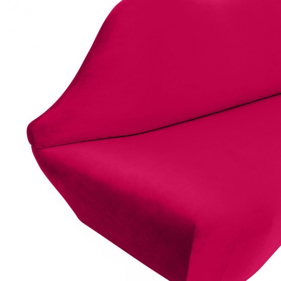 TOV Furniture Lips Hot Pink Velvet Settee