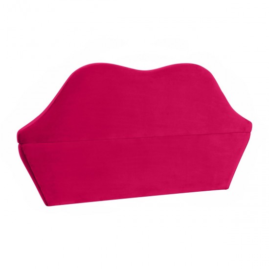 TOV Furniture Lips Hot Pink Velvet Settee