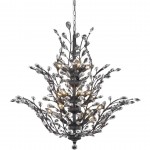 Elegant Lighting Orchid 18 Light Dark Bronze Chandelier Clear Spectra Swarovski Crystal