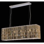 Elegant Lighting Maxime 8 Light Chrome Chandelier Golden Teak (Smoky) Swarovski Elements Crystal