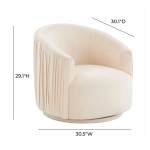 TOV Furniture London Peche Pleated Swivel Chair