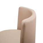 TOV Furniture Loosha Cafe Au Lait and Rose Gold Adjustable Stool