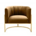 TOV Furniture Magnolia Cognac Velvet Chair