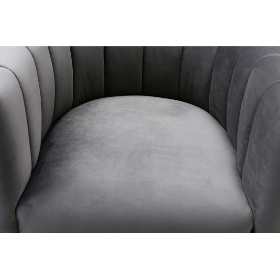 TOV Furniture Magnolia Grey Velvet Chair