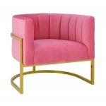 TOV Furniture Magnolia Rose Pink Velvet Chair