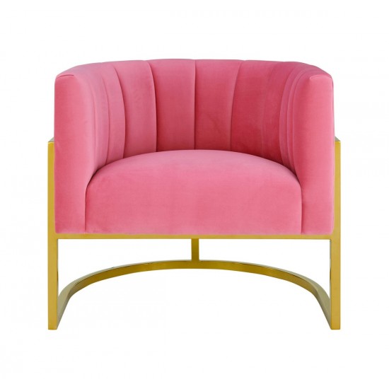 TOV Furniture Magnolia Rose Pink Velvet Chair