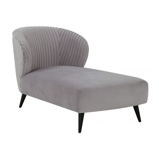 TOV Furniture Maliah Pleated Grey Velvet Settee