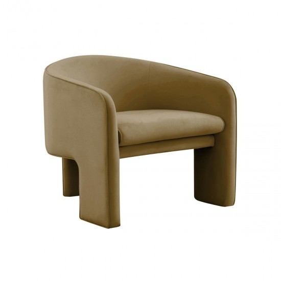 TOV Furniture Marla Cognac Velvet Accent Chair