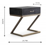 TOV Furniture Mason Black Side Table