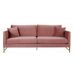 TOV Furniture Massi Rose Velvet Sofa