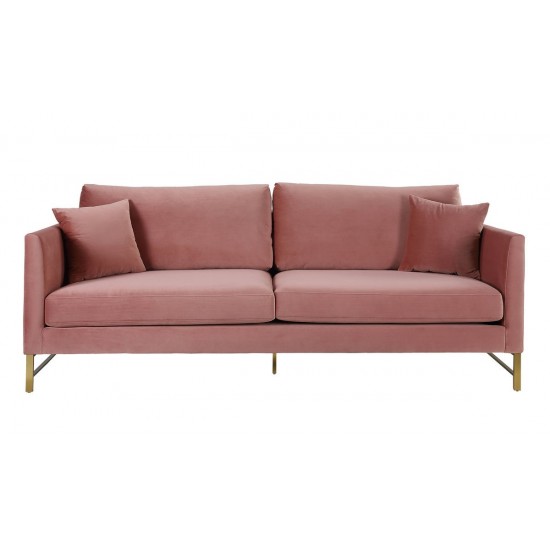 TOV Furniture Massi Rose Velvet Sofa