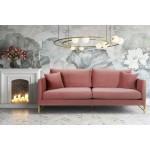 TOV Furniture Massi Rose Velvet Sofa