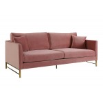 TOV Furniture Massi Rose Velvet Sofa