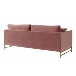 TOV Furniture Massi Rose Velvet Sofa