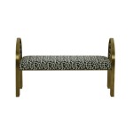 TOV Furniture Mavis Leopard Print Velvet Bench