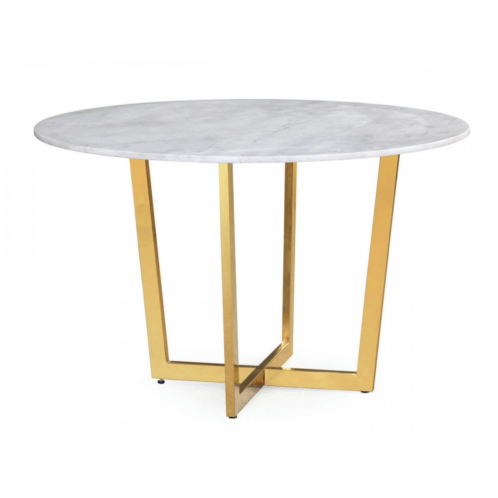 TOV Furniture Maxim White Marble Dining Table