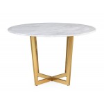 TOV Furniture Maxim White Marble Dining Table