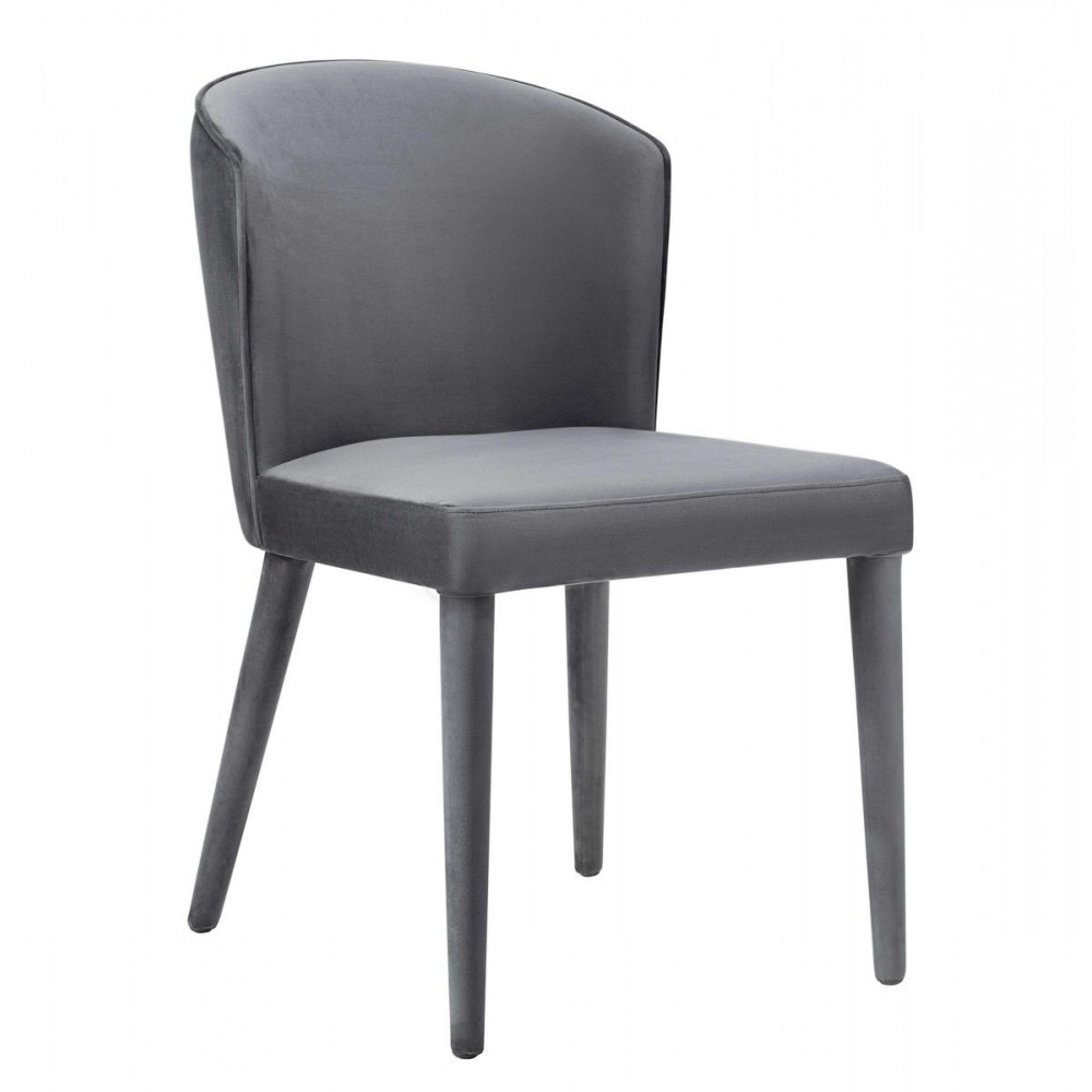 TOV Furniture Metropolitan Grey Velvet Chair