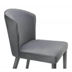 TOV Furniture Metropolitan Grey Velvet Chair