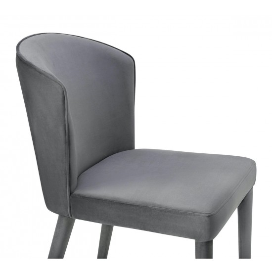 TOV Furniture Metropolitan Grey Velvet Chair